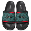 Gucci Patterned-Strap Slip-On Slides