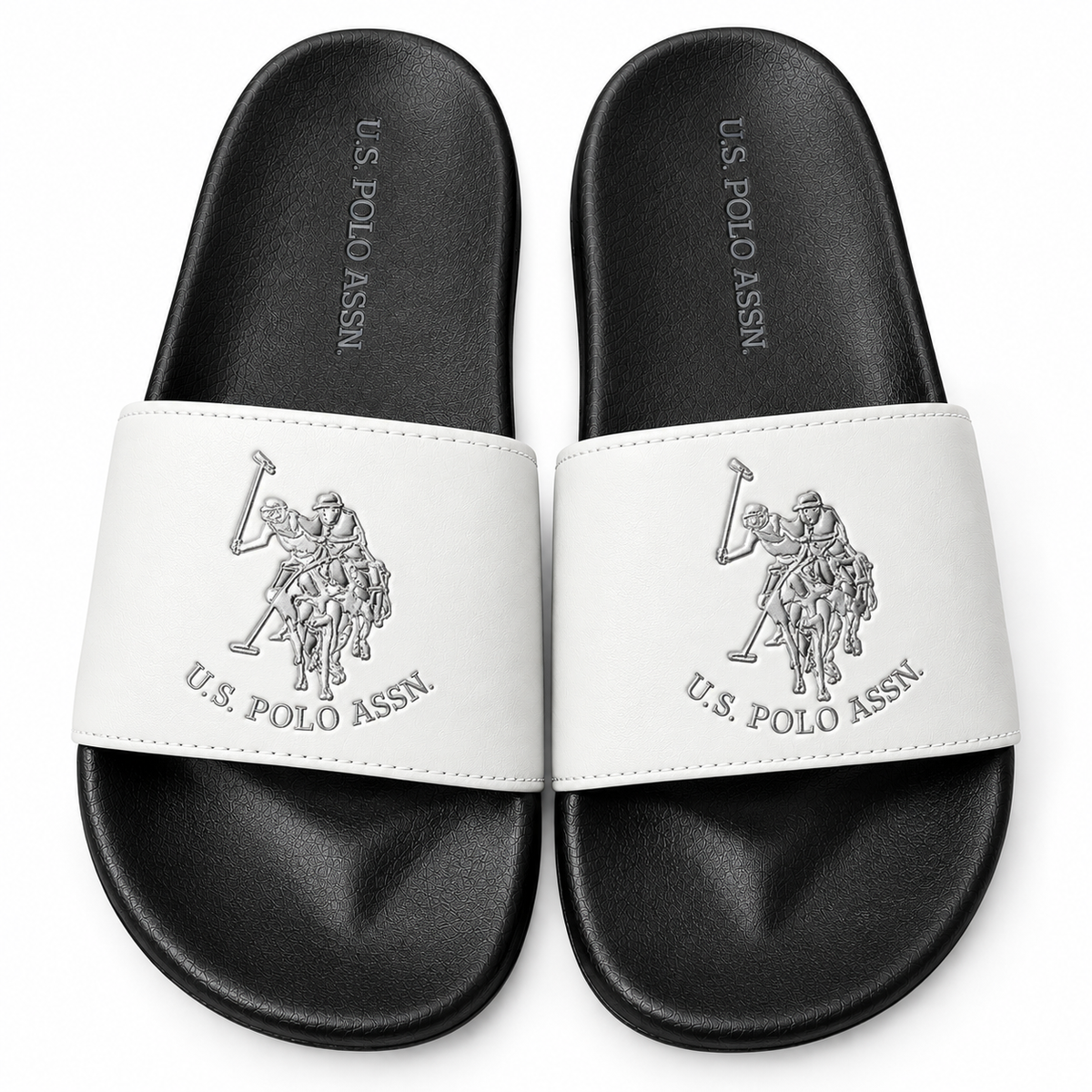 Polo Raised-Design Slip-On Slides